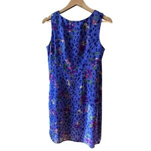 VINTAGE x 90s Jaclyn Smith Sun Dress Lined Sleeveless Floral V-neck Womens 8